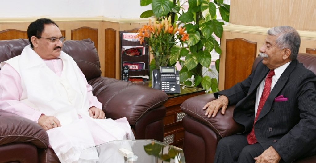 Arunachal Pradesh Governor Brig. (Dr.) B.D. Mishra (Retd.) With Union Health Minister