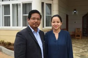 Conrad Sangma& wife Mehtab Chandee Sangma