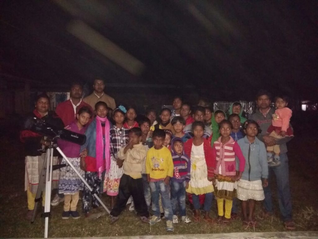 Students gathers to view lunar eclipse at Dimow