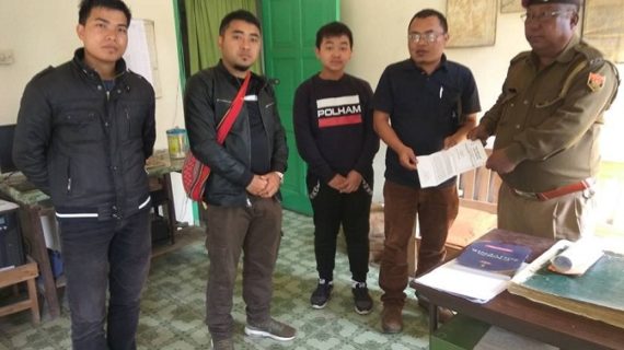 Members of Mizo Zirlai Pawl filing FIR against illegal Chakma settlement in Kolasib district of Mizoram