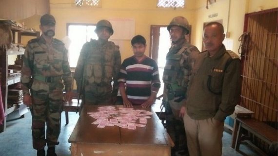 9th Battalion of Rajputana Rifles apprehended a suspected Ulfa (I) linkman at Nadua
