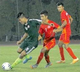 A moment during the Assam - Manipur match