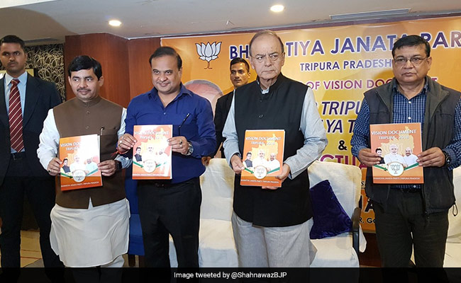 BJP releases vision document for upcoming Tripura assembly election