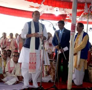 Jamugurihat- Barechaharia Bhowna inaugurate Rajnath Singh
