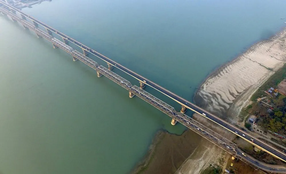 saraighat bridge guwahati aerial