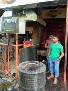 The-grill-from-where-the-fire-originated-on-Wednesday-at-Post-Office-area.