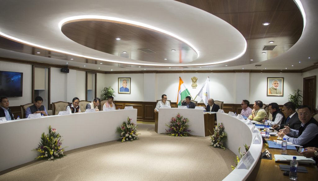 The new cabinet hall in the state civil secretariat building in Itanagar