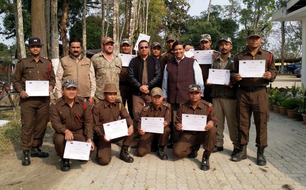 Forest guards training at Kaziranga