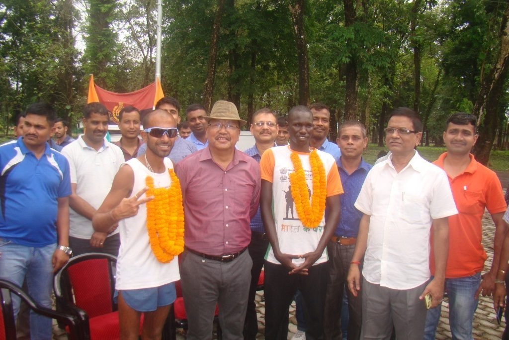Marathon Runner Samir Singh Running for the cause of Martyrs of Central Police Organizations was honored by SSB