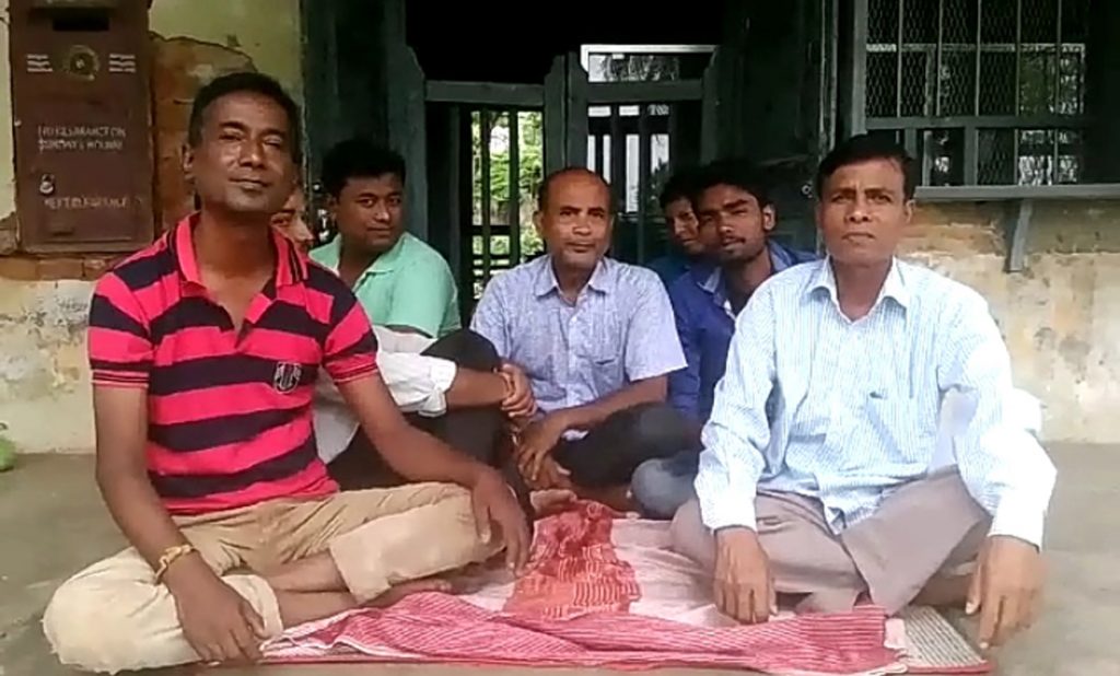 protest by postman in assam