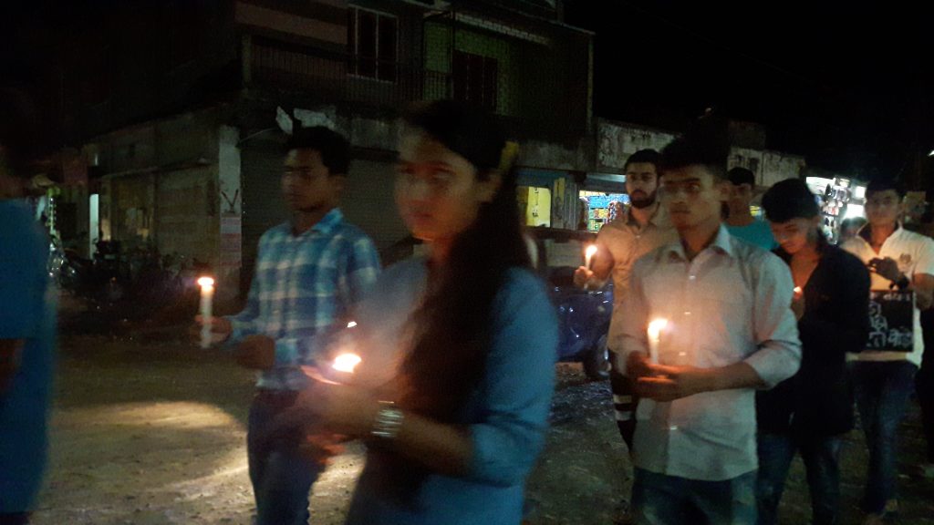 Tangla candle light protest