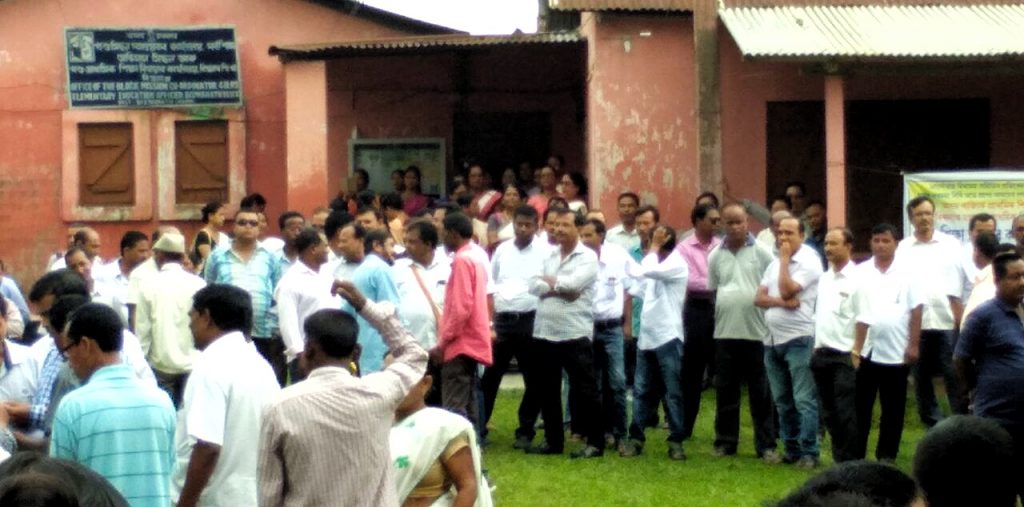 Biswanath teachers protest