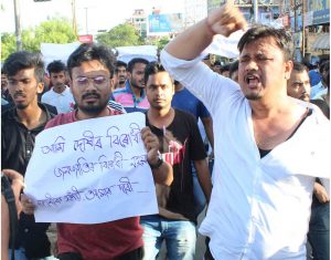 Youth protest against two youth killed
