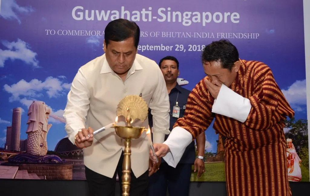 30-08-18 Guwahati- cm launching Drukair-Royal Bhutan