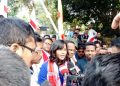মাতৃভূমিত উপস্থিত মাজুলীৰ কন্যা স্বৰ্ণজয়ী ৰুণজুন পেগু; বিভিন্ন দল-সংগঠনৰ আদৰণি