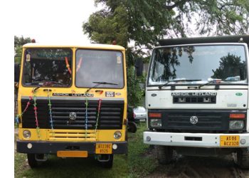 stone laden trucks