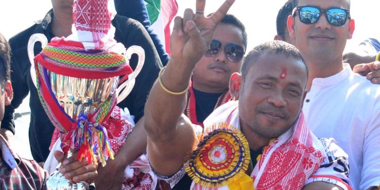 Mr. World Golap Rabha feleciated