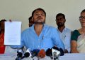 KMSS adviser Akhil Gogoi addressing a Press Conference at Guwahati on 31-10-18.Pix by UB Photos