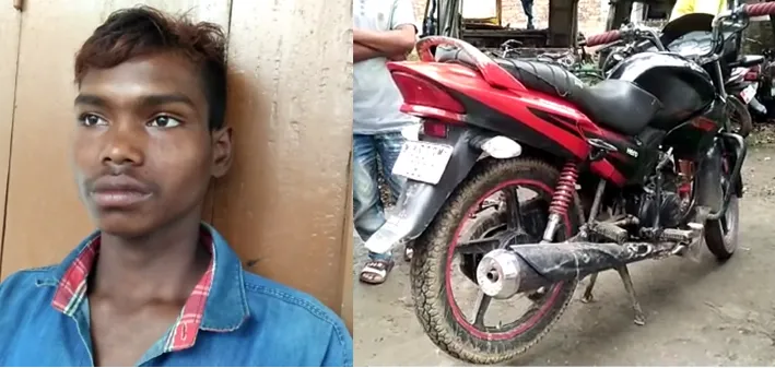জাগুনত আৰক্ষীৰ জালত চুৰি মটৰচাইকেলসহ এজন