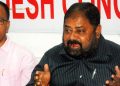 Apurba Bhattacharya, General Secretary and senior spokesperson of Assam Pradesh Congress Committee (APCC), addressing a press conference at Rajiv Bhawan in Guwahati on 15-11-18. Pix BY UB photos