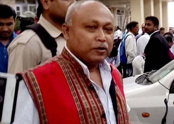 ULFA Leader Mrinal Hazarika produces Court in Guwahati on15-11-18. Pix BY UB photos