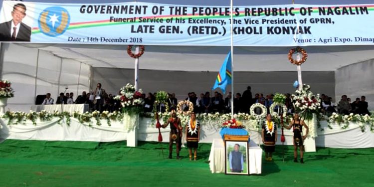 Condolence meeting of Late Gen(retd) Kholi KONYAK VP GPRNat Agri Expo, Dimapur
