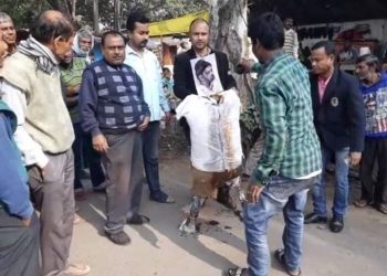 Ajmal effigy burn