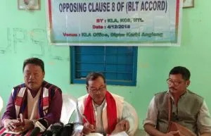 From left- Karbi cultural society president Chandra Sing Kro, Karbi Lammet Amei president Suren Kramsa and Hills Tribal League Chairman Soising Rongpi (1)(1)