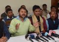 Akhil Gogoi Advisor Krishak Mukti Sangram Samiti (KMSS), along with 70th ethic organisations jointly addressing a press conference oppose the Citizenship (Amendment) Bill, 2016, at KMSS Head Office, in Guwahati on 02-01-19.pix by UB PHOTOS
