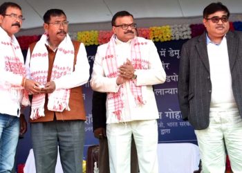 21-01-19 Lumding- Rajen Gohain laid foundation stone DEMU (1)