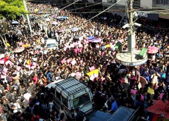 Modi effigy burnt, Massive protest against citizenship bill in Mizoram