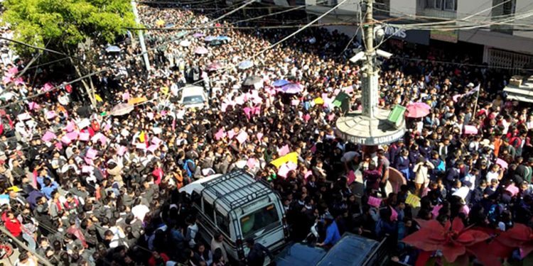 Modi effigy burnt, Massive protest against citizenship bill in Mizoram