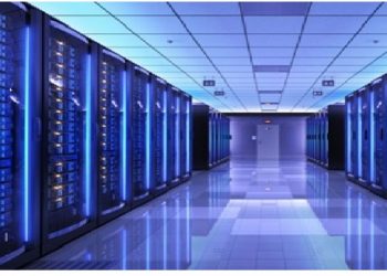 Server racks in server room data center