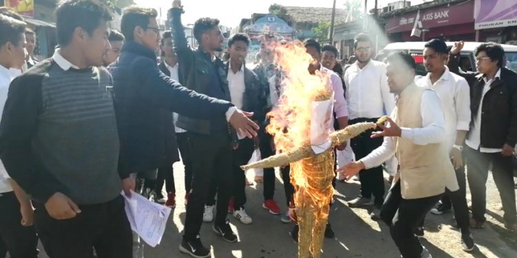PM Modi effigy burnt in Assam's Margherita