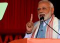 Prime Minister of India Narendra Modi delivering lecture during public meeting of BJP in Changsari ,Kamrup,Assam on 09-02-19.pix by UB PHOTOS