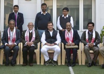 Hiren Gohain with Rahul Gandhi