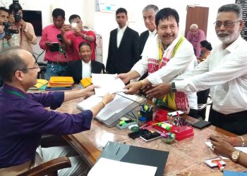 02-04-19 Kokrajhar- Naba Kumar Sarania filling nomination