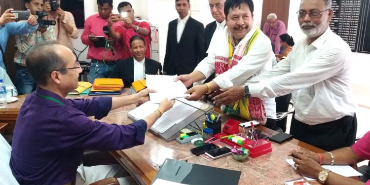 02-04-19 Kokrajhar- Naba Kumar Sarania filling nomination