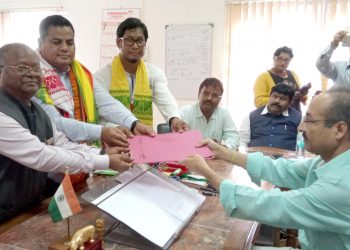 03-04-19 Kokrajhar- Congress candidate Sabda Ram Rabha nomination file (2) (1)