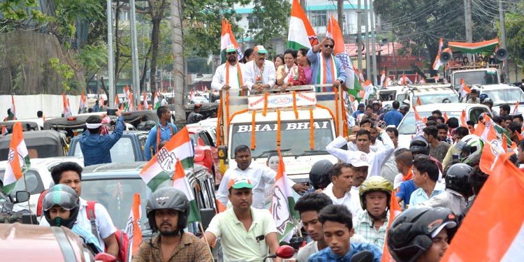 21-04-19 Guwahati- congress road show (15)'I will be won surelly': Guwahati loksabha constituency congress candidate Bobbeeta Sarma