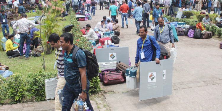 Guwahati- EVMs & VVPATs distribution