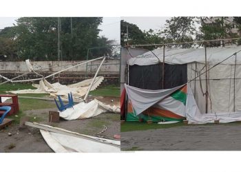 BJP Office damaged