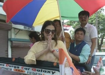 election campaign at Dhuburi