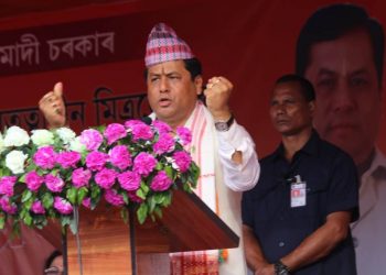 বিশ্বনাথত পল্লৱ লোচন দাসৰ হৈ মুখ্য মন্ত্ৰী সৰ্বানন্দ সোণোৱালৰ প্ৰচাৰ
