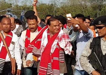 Himanta Biswa in Assam's Majuli, asks vote for BJP