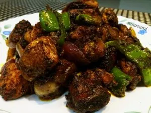 capcicum chicken dry fry