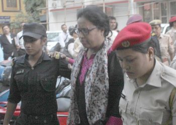 Jahnabi Saikia produce CJM court in Guwahati on 17-05-19. Pix BY UB Photos