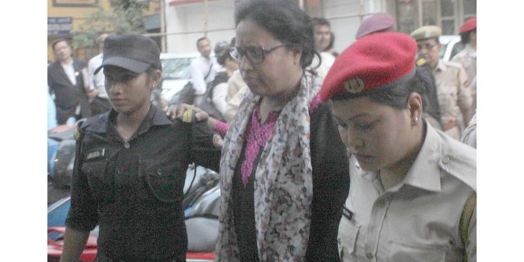 Jahnabi Saikia produce CJM court in Guwahati on 17-05-19. Pix BY UB Photos