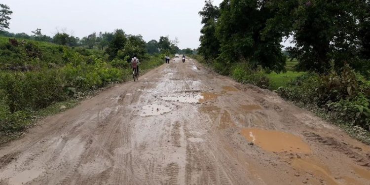 very bad road condition of Samaguri