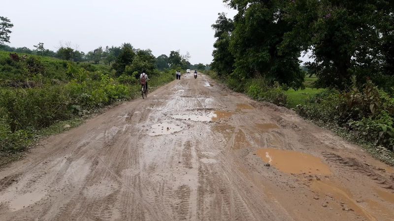 very bad road condition of Samaguri